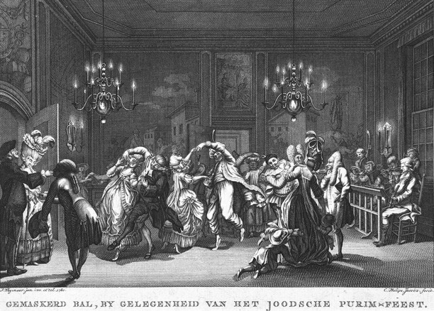Gemaskerd Bal By Gelegenheid van het Joodsche Purim-feest, 1780 P. Wagenaar en Philips Jan Caspar.