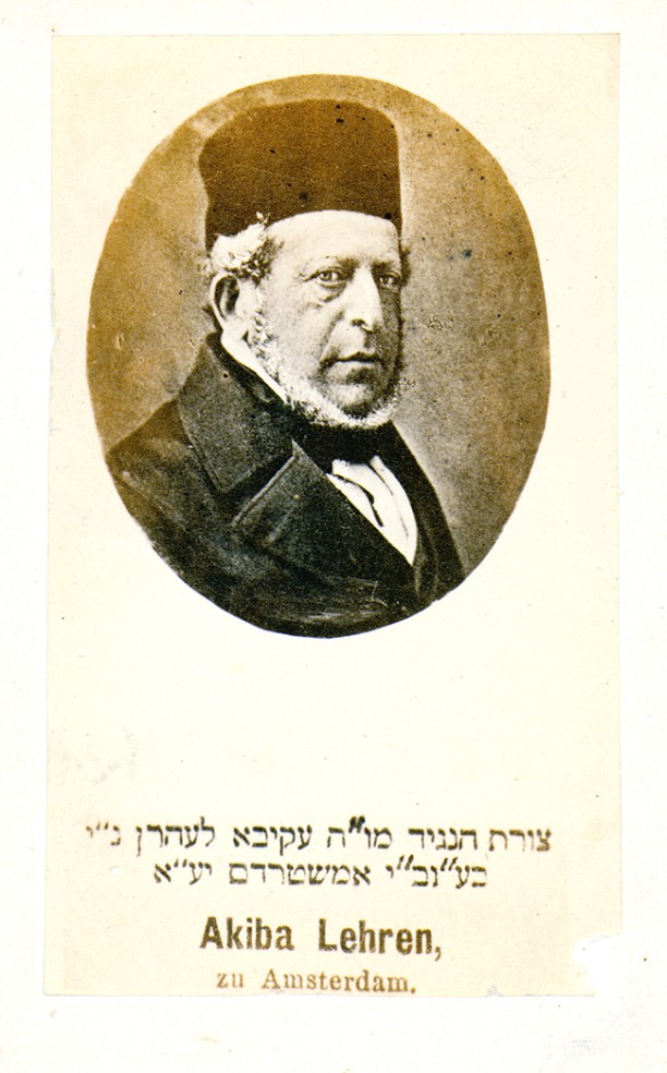Foto van Akiba Lehren uit ca. 1850.